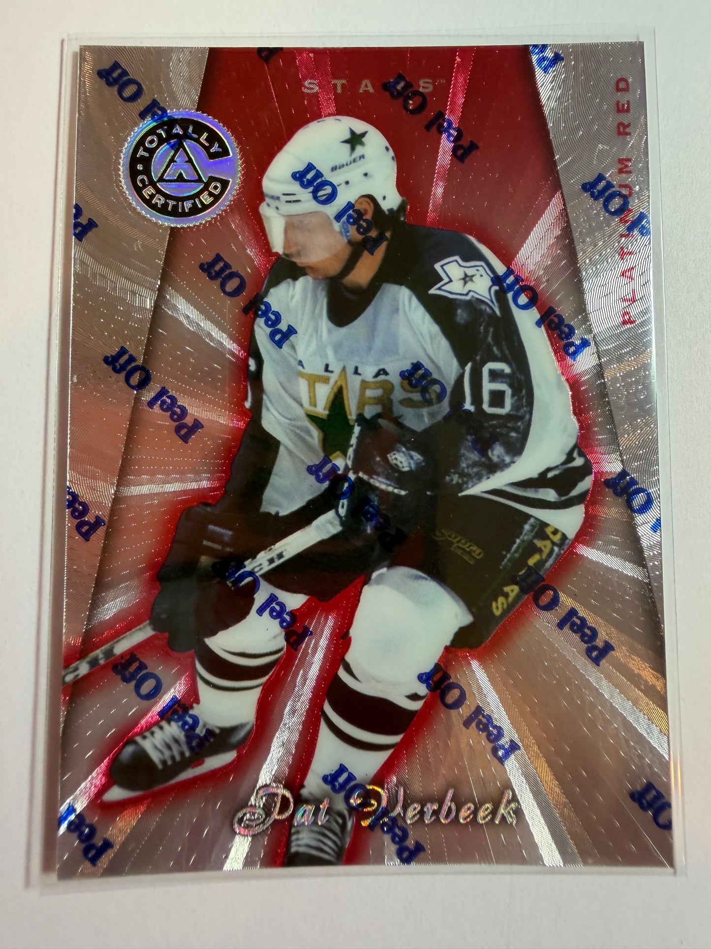 PAT VERBEEK - 1997 Pinnacle Totally Certified Platinum Red #111, xxxx/6199