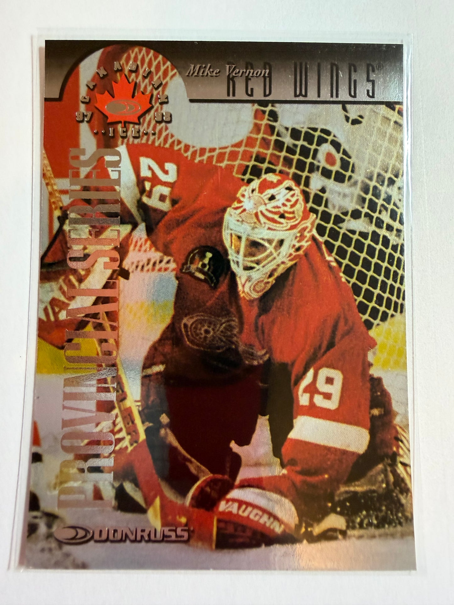 MIKE VERNON - 1997 Donruss Canadian Ice Provincial Series #118, xxx/750