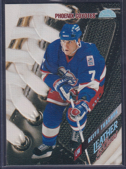 KEITH TKACHUK - 1996 Donruss Leaf Leather and Laces PROMO #2