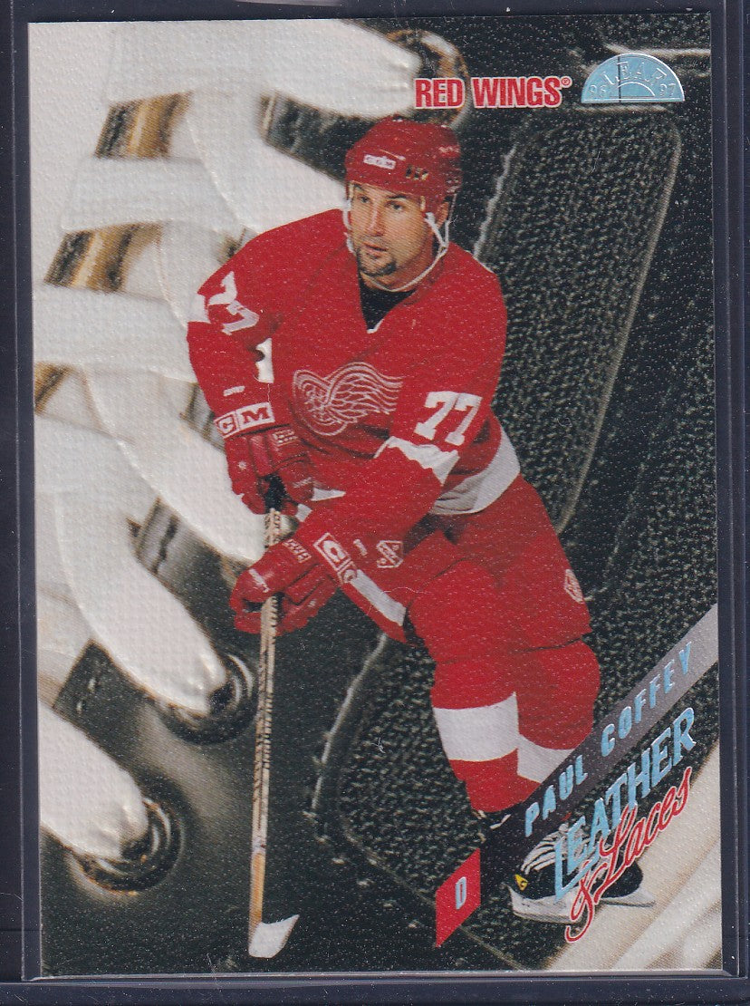 PAUL COFFEY - 1997 Donruss Leaf Leather and Laces PROMO #4