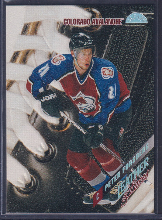 PETER FORSBERG - 1996 Donruss Leaf Leather and Laces PROMO #6