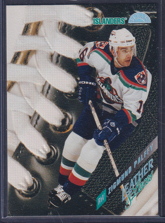 ZIGMUND PALFFY - 1996 Donruss Leaf Leather and Laces #7, PROMO