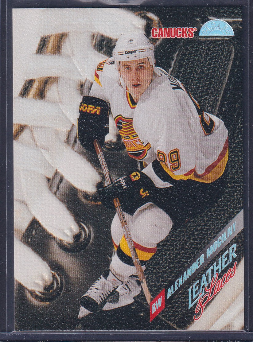 ALEXANDER MOGILNY - 1996 Donruss Leaf Leather and Laces PROMO #11