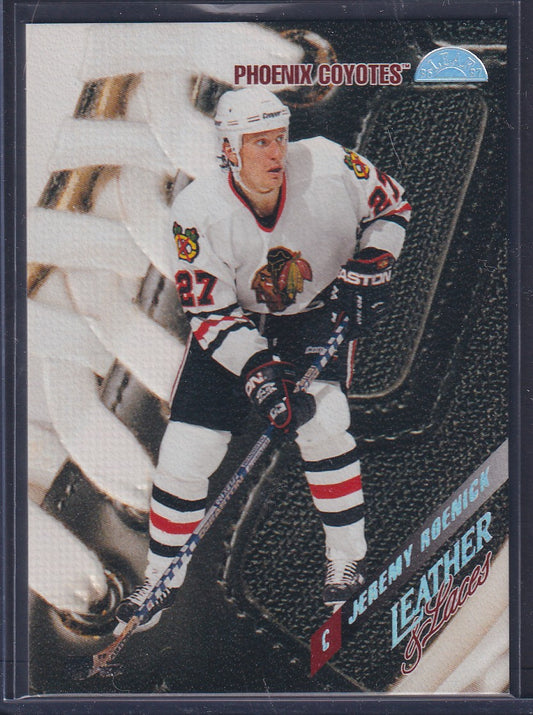 JEREMY ROENICK - 1996 Donruss Leaf Leather and Laces #13, PROMO