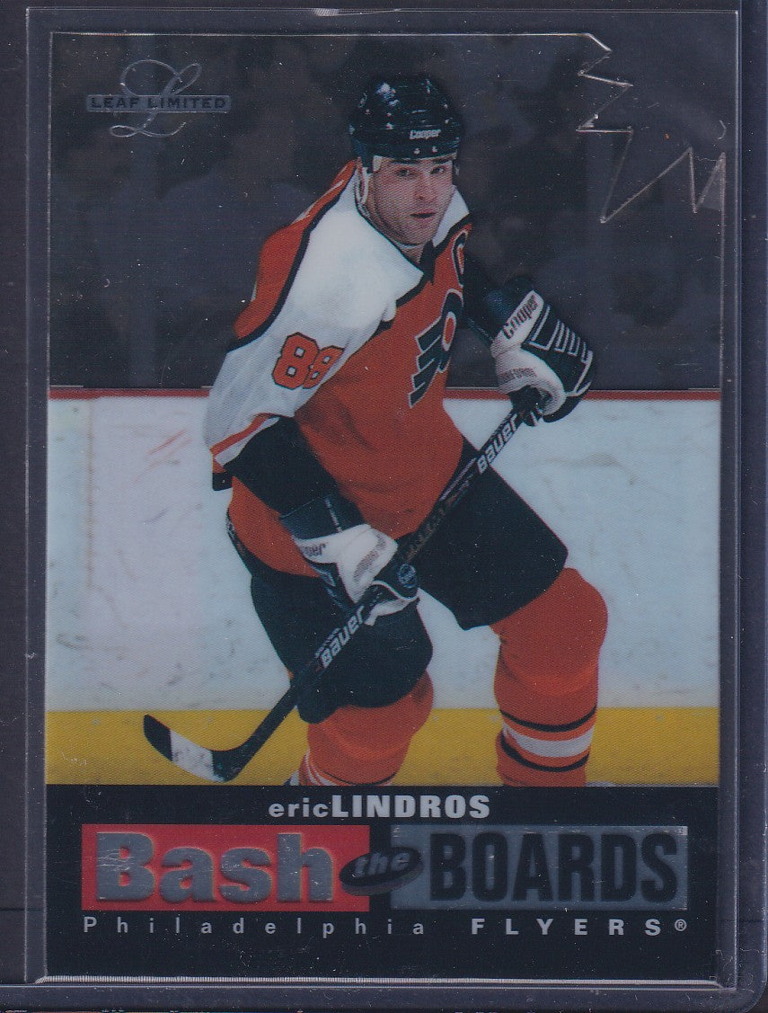 ERIC LINDROS - 1996 Donruss Leaf Limited Bash the Boards Die Cut #1, xxx/250