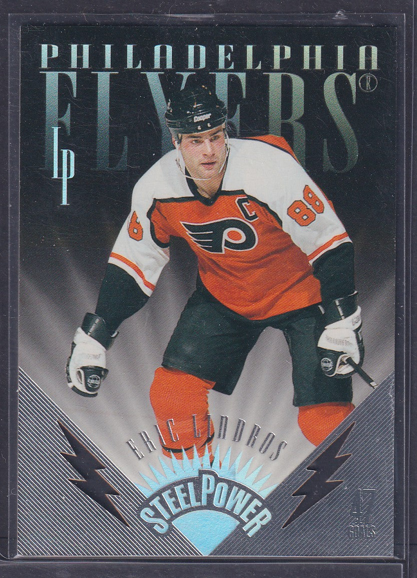 ERIC LINDROS - 1996 Donruss Steel Power Die Cut #12, xxxx/2500