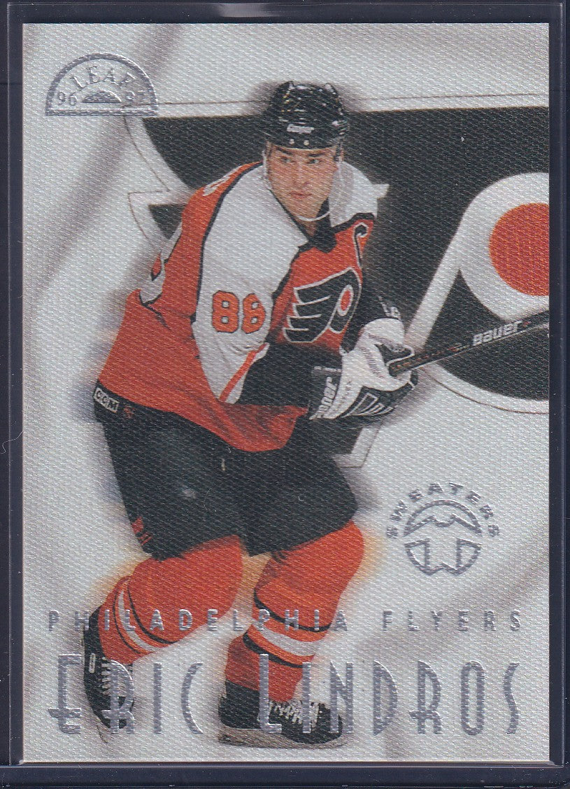 ERIC LINDROS - 1996 Donruss Leaf Sweaters #3, xxxx/1000