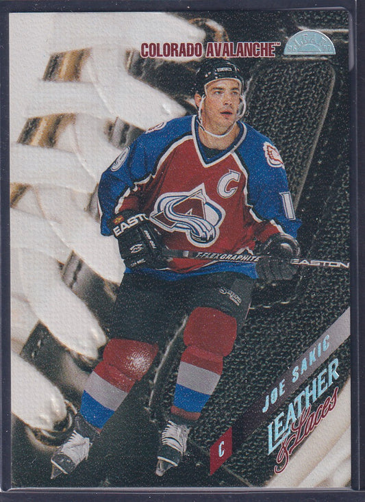 JOE SAKIC - 1996 Donruss Leaf Leather and Laces PROMO #1