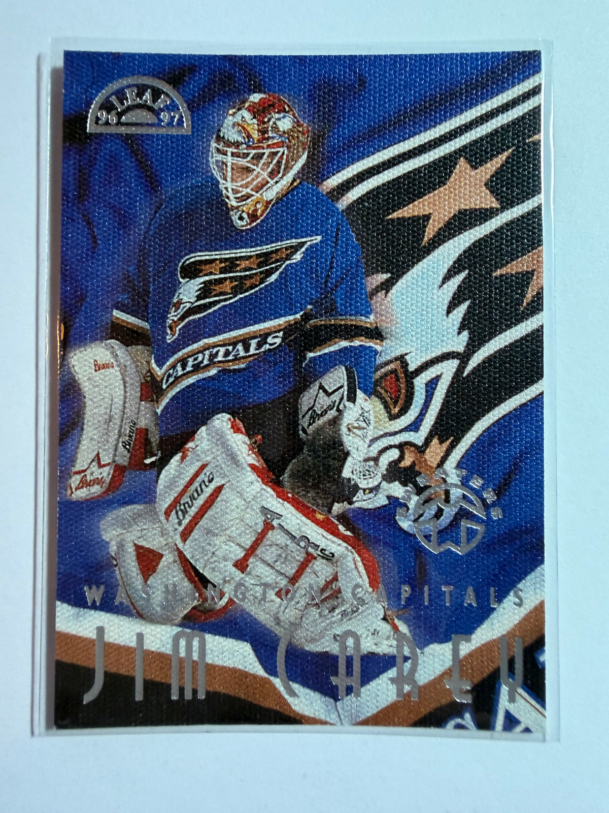 JIM CAREY - 1996 Donruss Leaf Sweaters #9, xxxx/5000