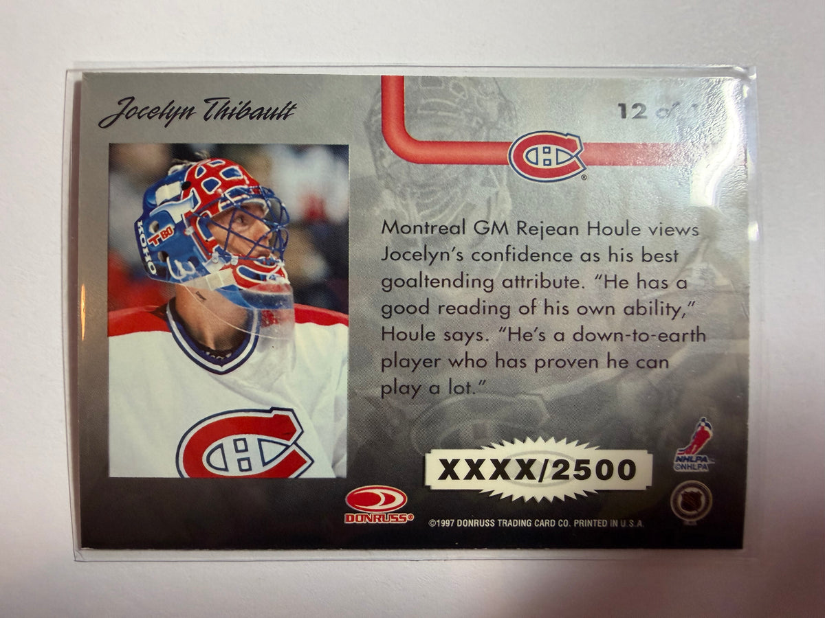 JOCELYN THIBAULT - 1997 Donruss Leaf Pipe Dreams #12, xxxx/2500