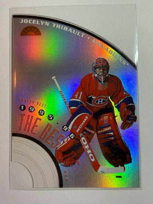 JOCELYN THIBAULT - 1996 Donruss Leaf The Best Of Die Cut #9, xxxx/1500