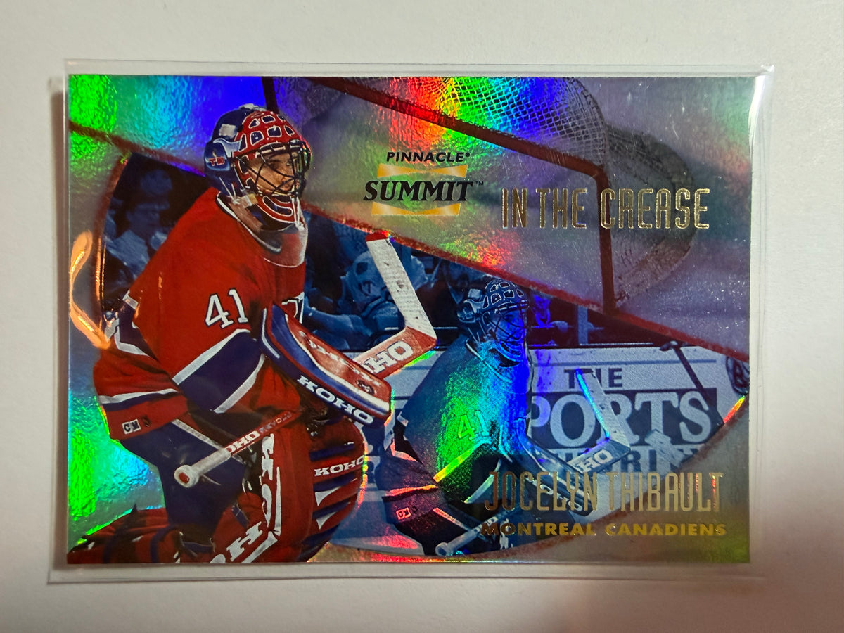 JOCELYN THIBAULT - 1996 Pinnacle Summit In the Crease #PSITC-11, xxx/600