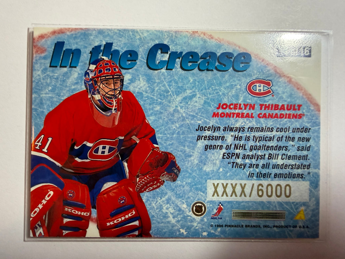 JOCELYN THIBAULT - 1996 Pinnacle Summit In the Crease #11, xxxx/6000