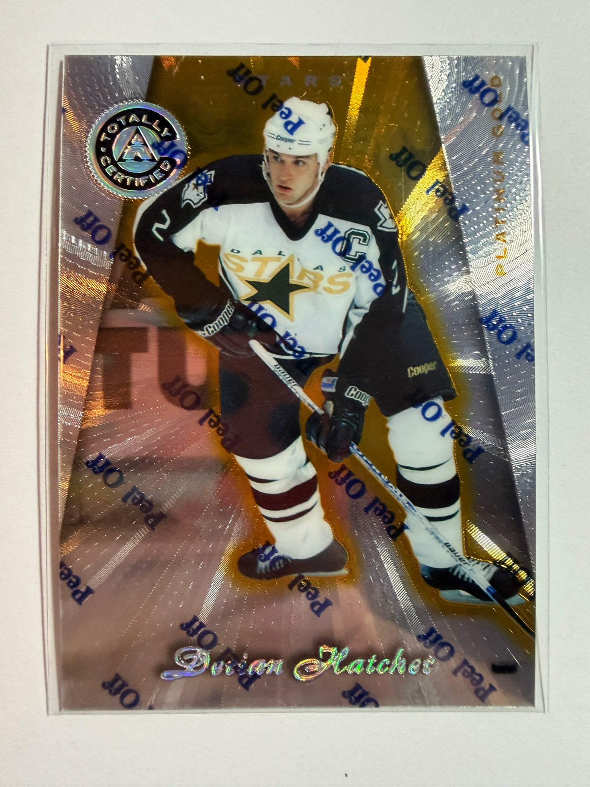 DERIAN HATCHER - 1997 Pinnacle Totally Certified Platinum Gold #54, xxxx/69