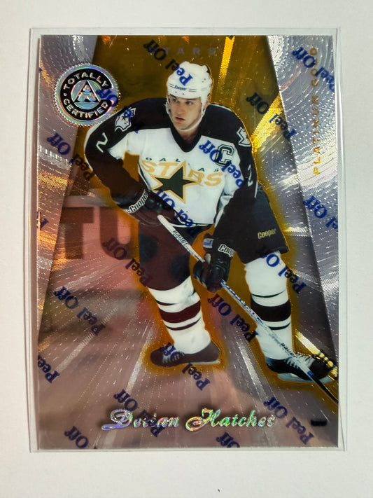 DERIAN HATCHER - 1997 Pinnacle Totally Certified Platinum Gold #54, xxxx/69