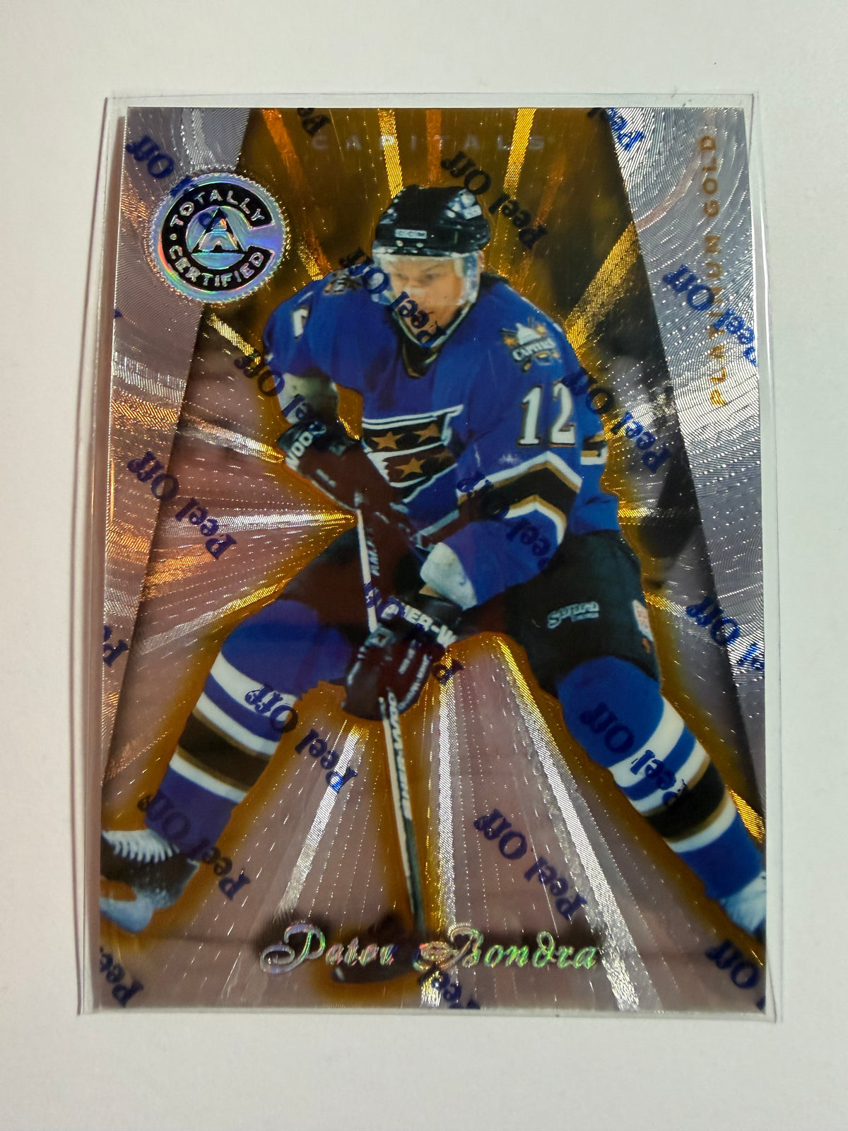 PETER BONDRA - 1997 Pinnacle Totally Certified Platinum Gold #46, xxxx/69