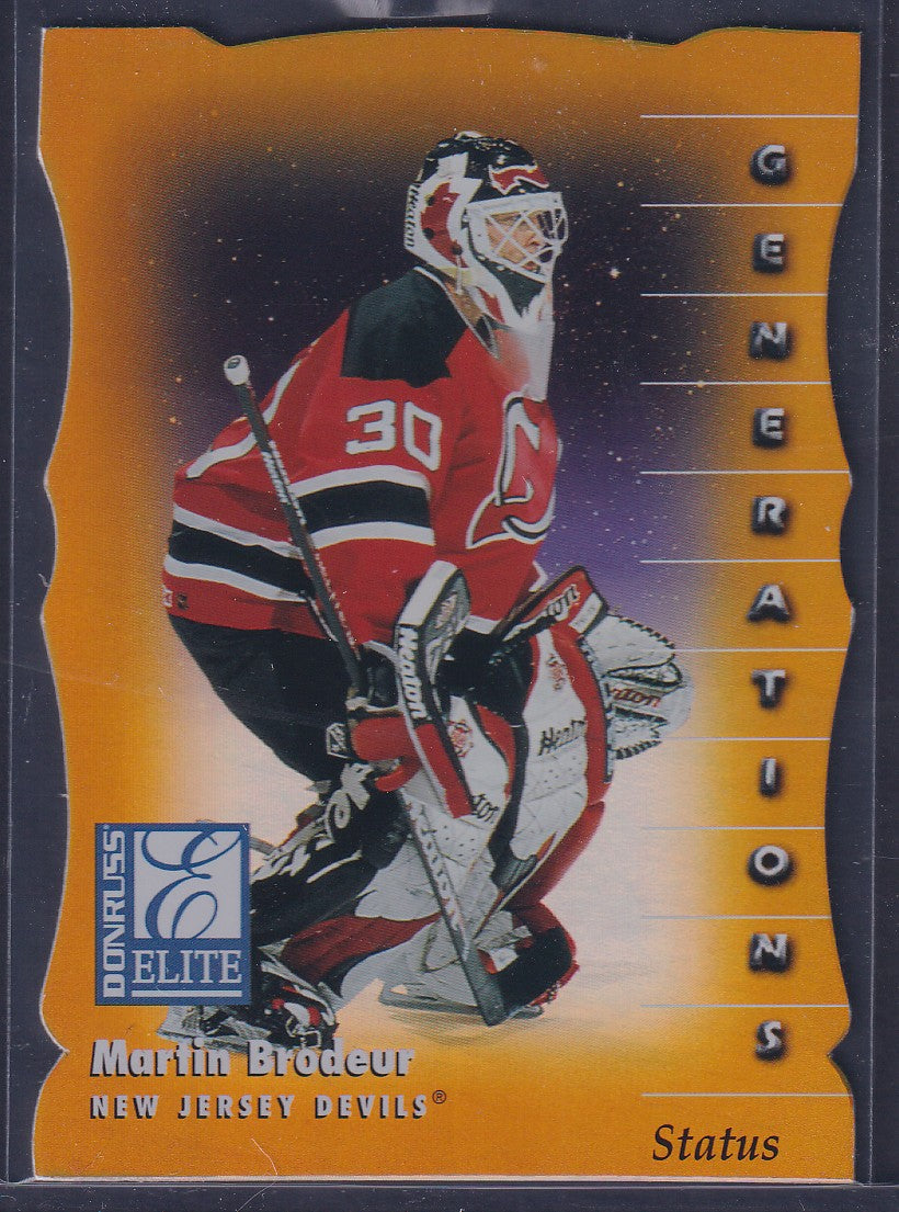MARTIN BRODEUR - 1997 Donruss Elite Status Generations Die Cut #137, xxx/100