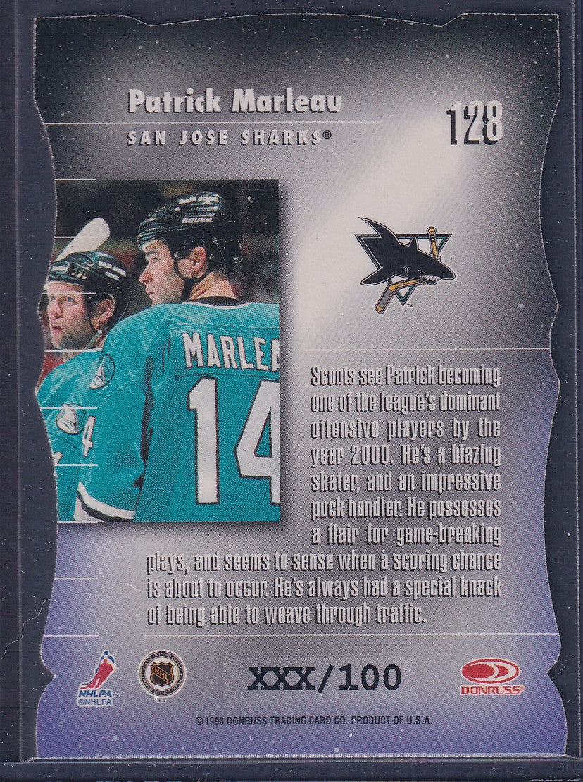 PATRICK MARLEAU - 1997 Donruss Elite Status Generations Die Cut #128, xxx/100