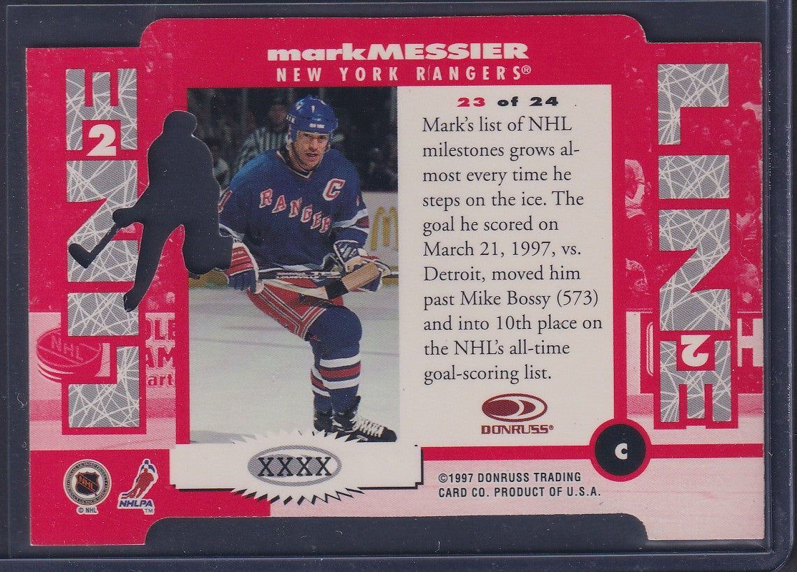 MARK MESSIER - 1997 Donruss Line 2 Line Die Cut #23, xxxx