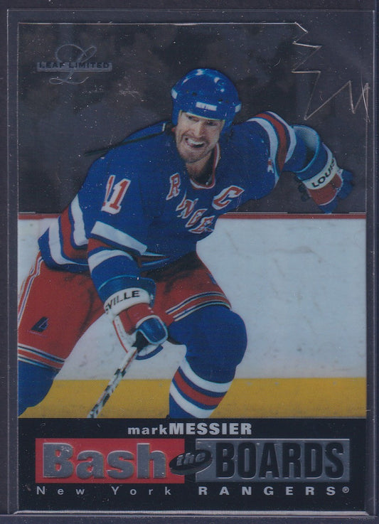 MARK MESSIER - 1996 Donruss Leaf Limited Bash the Board Clear Cut Die Cut #2, xxx/250