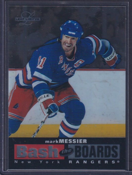 MARK MESSIER - 1996 Donruss Leaf Limited Bash the Board Clear Cut #2, xxxx/2500