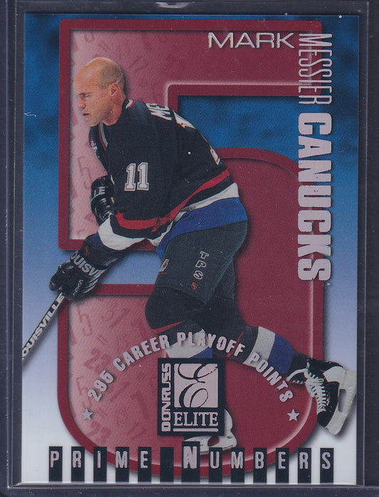MARK MESSIER - 1997 Donruss Elite Prime Numbers #3c, xxx/295