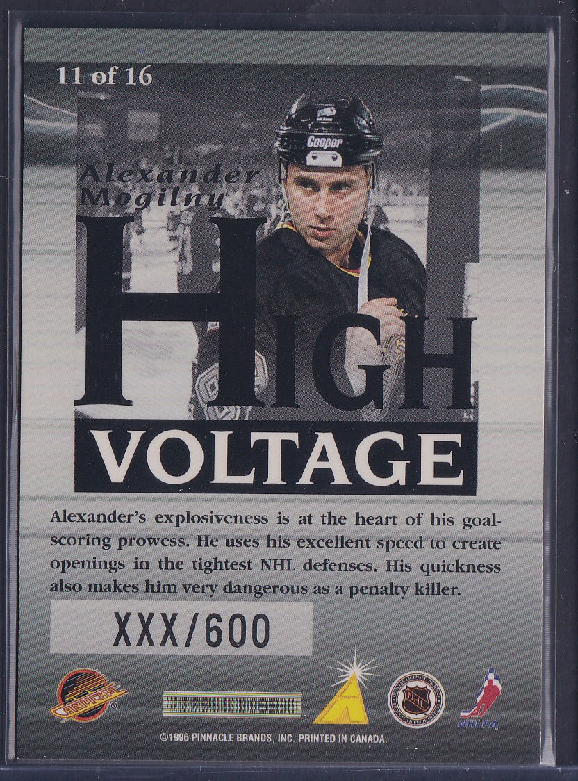 ALEXANDER MOGILNY - 1996 Pinnacle Summit High Voltage #11, xxx/600