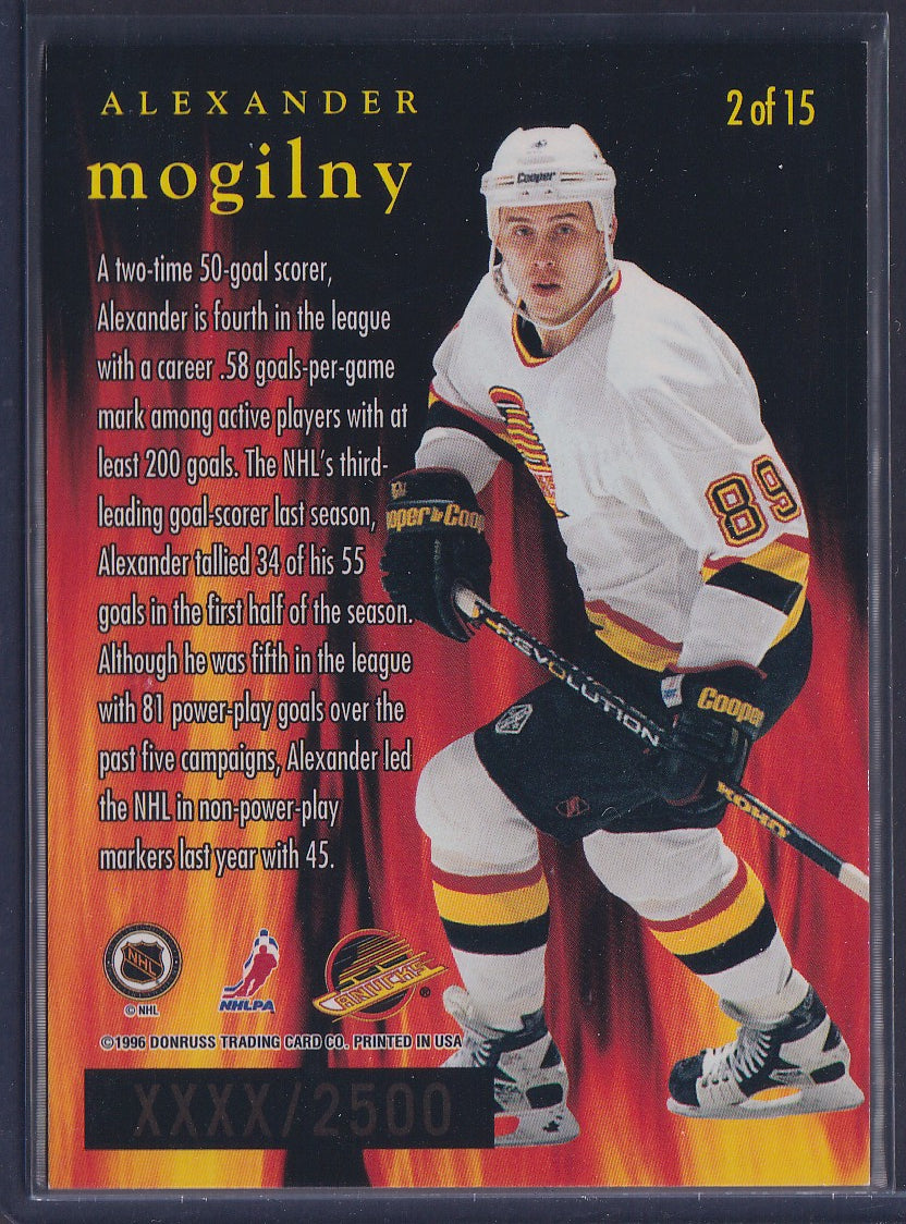 ALEXANDER MOGILNY - 1997 Donruss Leaf Fire on Ice #2, xxxx/2500