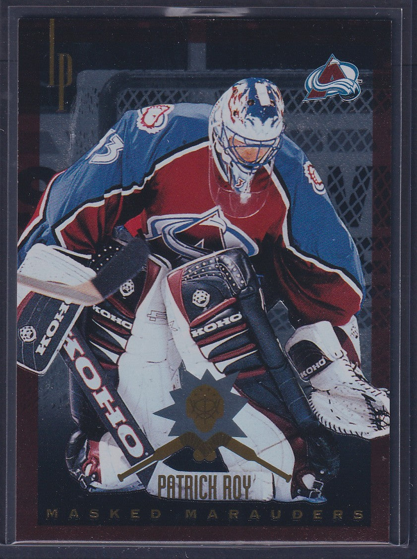 PATRICK ROY - 1996 Donruss Masked Marauders #4, xxxx/2500