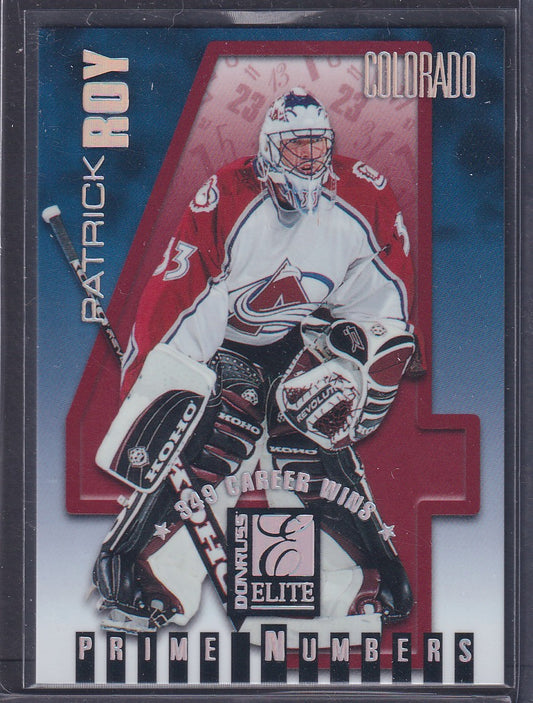 PATRICK ROY - 1997 Donruss Elite Prime Numbers #2b, xxx/349