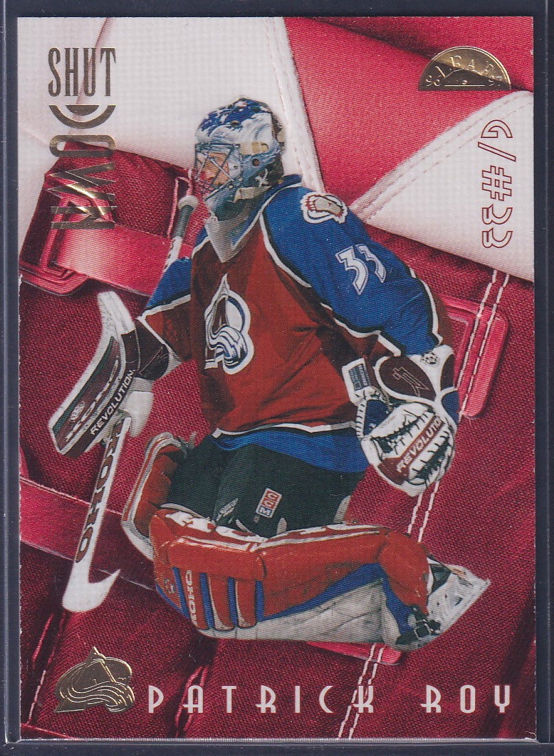 PATRICK ROY - 1996 Donruss Leaf Shut Down #1, xxxx/2500