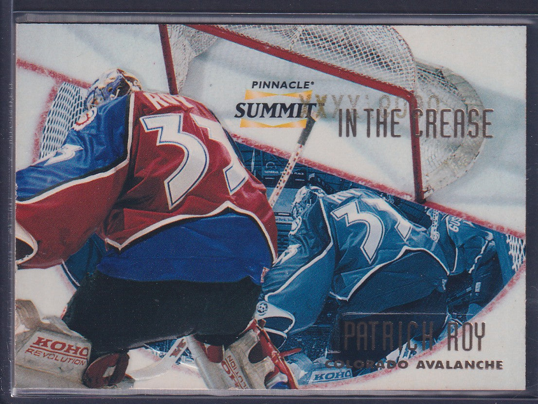 PATRICK ROY - 1996 Pinnacle Summit In the Crease #1, xxxx/6000