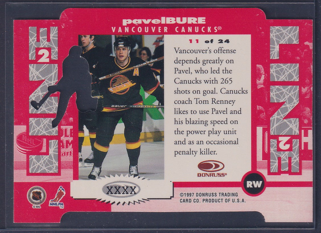 PAVEL BURE - 1997 Donruss Line 2 Line Die Cut #11, xxxx