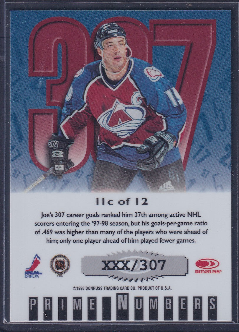 JOE SAKIC - 1997 Donruss Elite Prime Numbers #11c, xxx/307