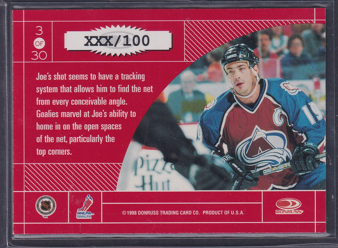 JOE SAKIC - 1997 Donruss Elite Master Craftsmen #3, xxx/100