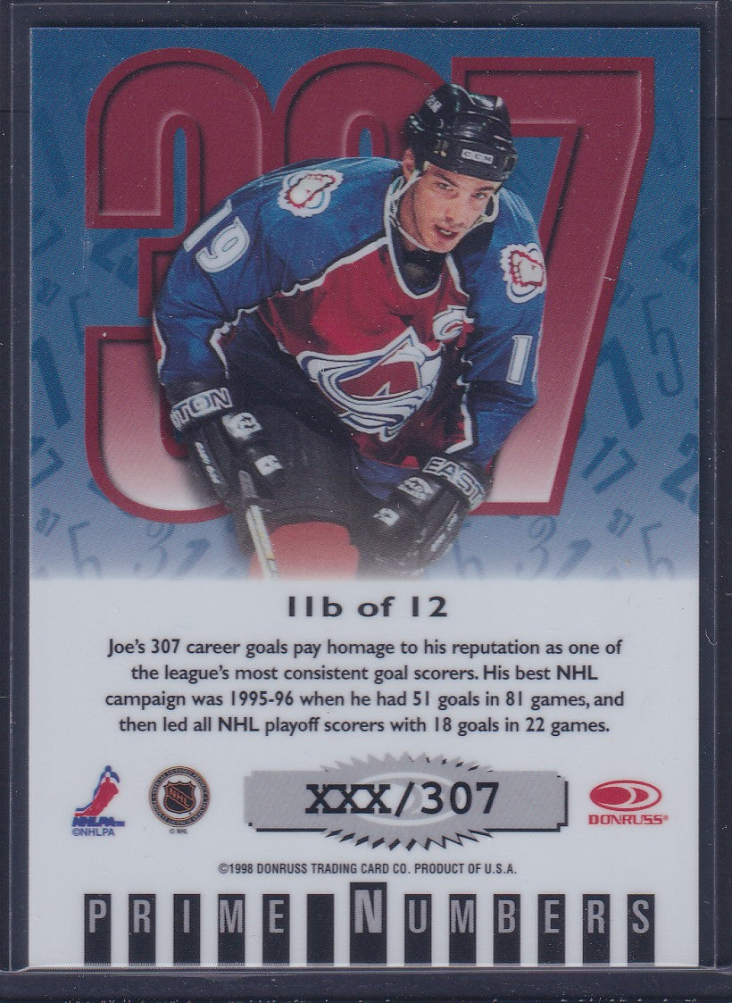 JOE SAKIC - 1997 Donruss Elite Prime Numbers #11b, xxx/307