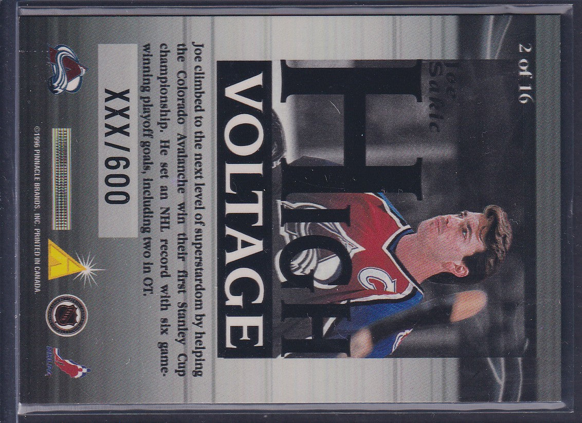 JOE SAKIC - 1996 Pinnacle Summit High Voltage #2, xxx/600