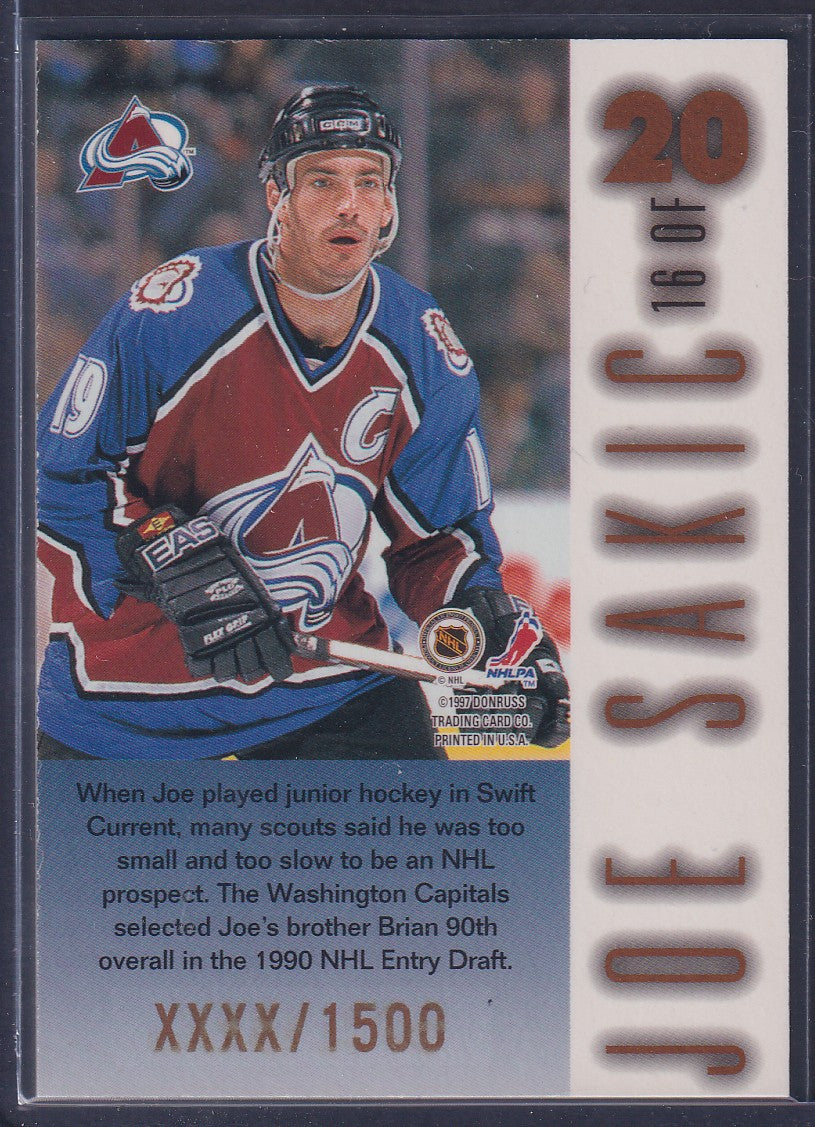 JOE SAKIC - 1996 Donruss Leaf Limited Stubble #16, xxxx/1500