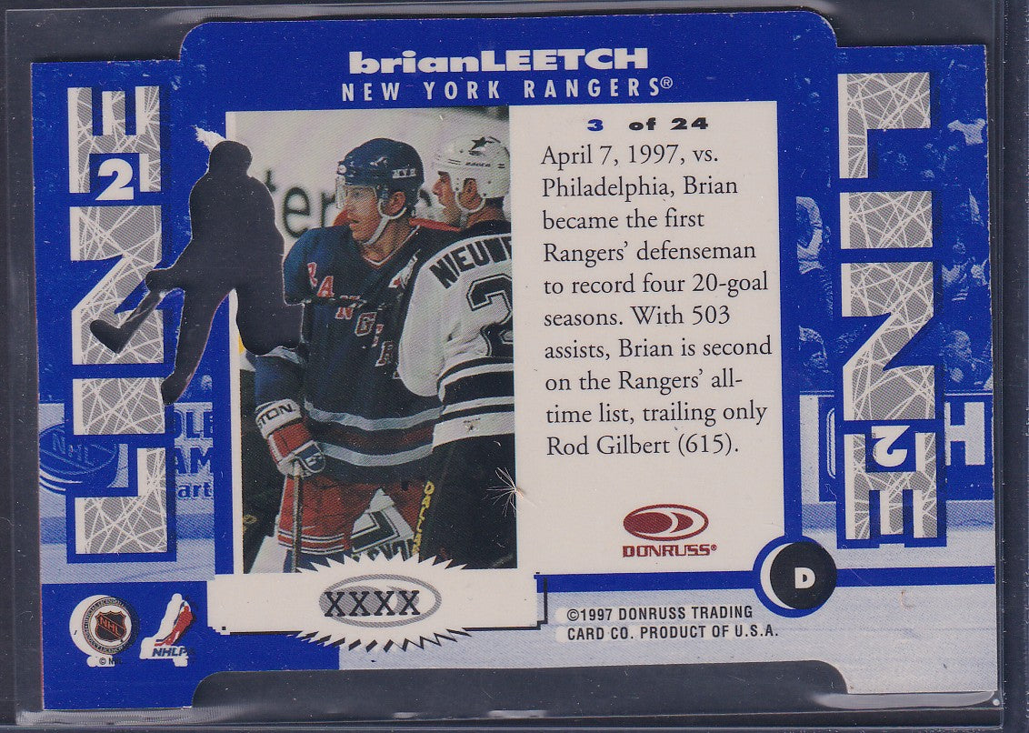 TEEMU SELANNE - 1997 Donruss Line 2 Line Die Cut #2, xxxx