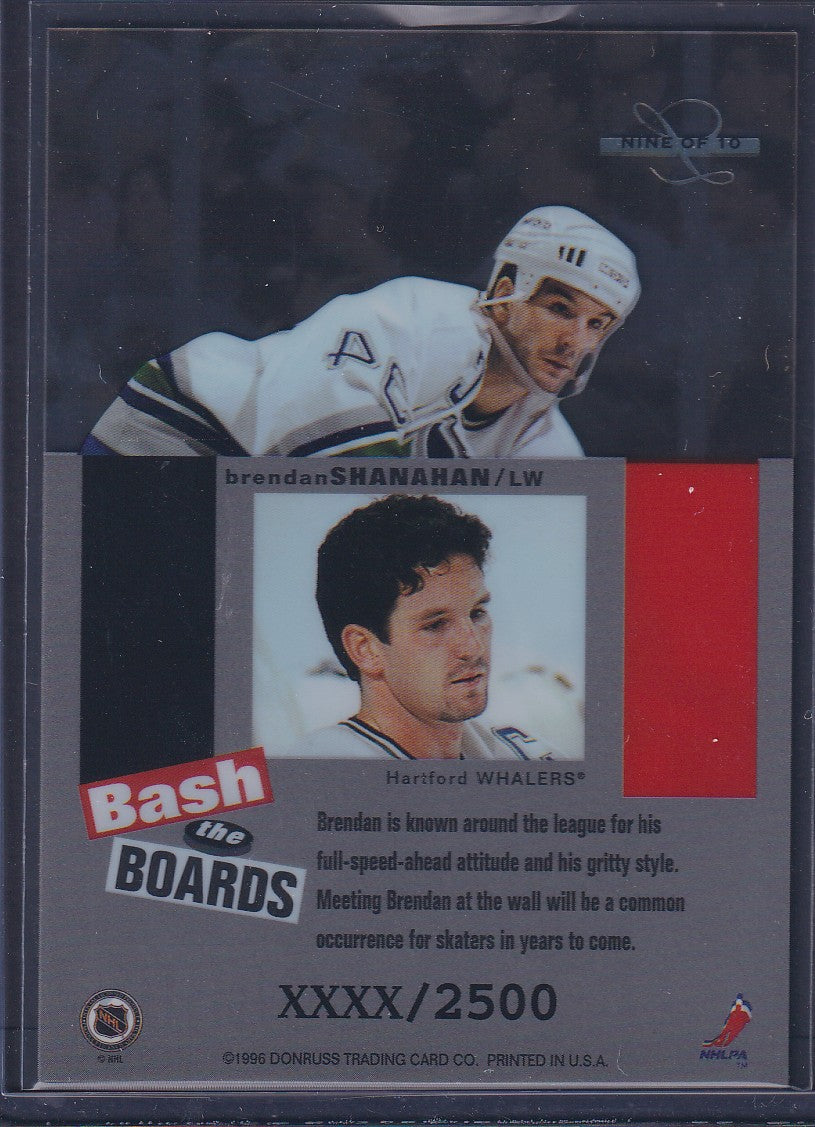 BRENDAN SHANAHAN - 1996 Donruss Leaf Limited Bash the Boards #9, xxxx/2500