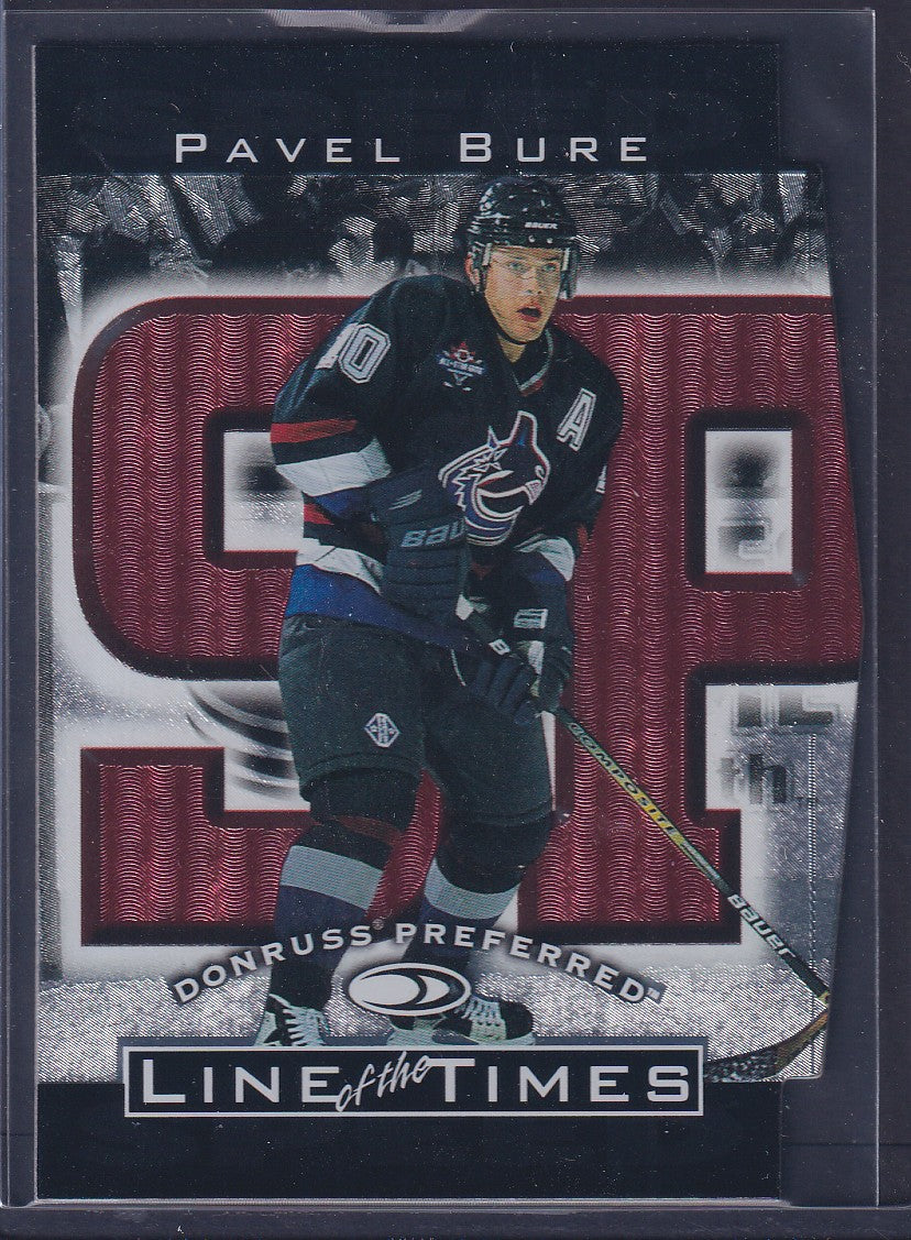 PAVEL BURE - 1997 Donruss Preferred Line of the Times Die Cut #4-A, xxx/1500