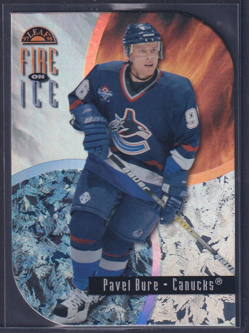 PAVEL BURE - 1997 Donruss Leaf Fire on Ice Die Cut #8, xxxx/1000