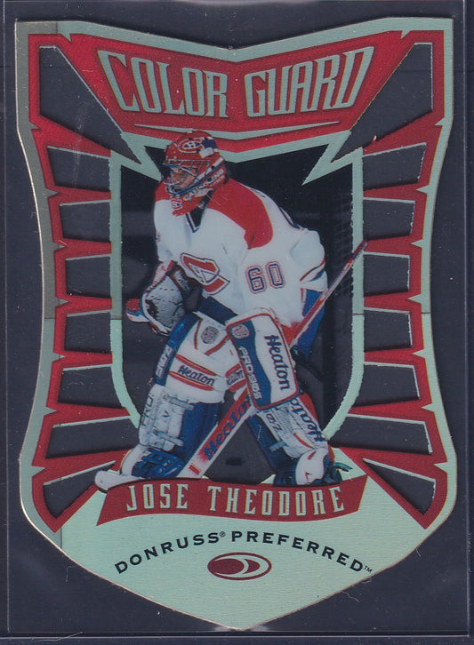JOSE THEODORE - 1997 Donruss Preferred Color Guard Die Cut #11, xxxx/1500
