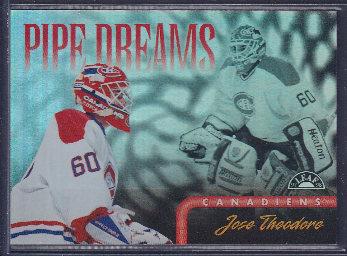 JOSE THEODORE - 1997 Donruss Leaf Pipe Dreams #9, xxxx/2500