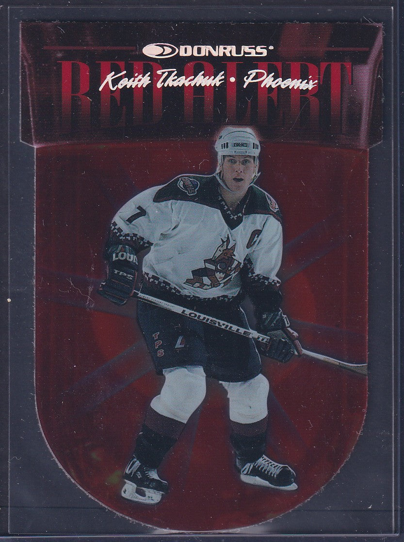 KEITH TKACHUK - 1997 Donruss Red Alert Die Cut Clear Cut #4, xxxx/5000