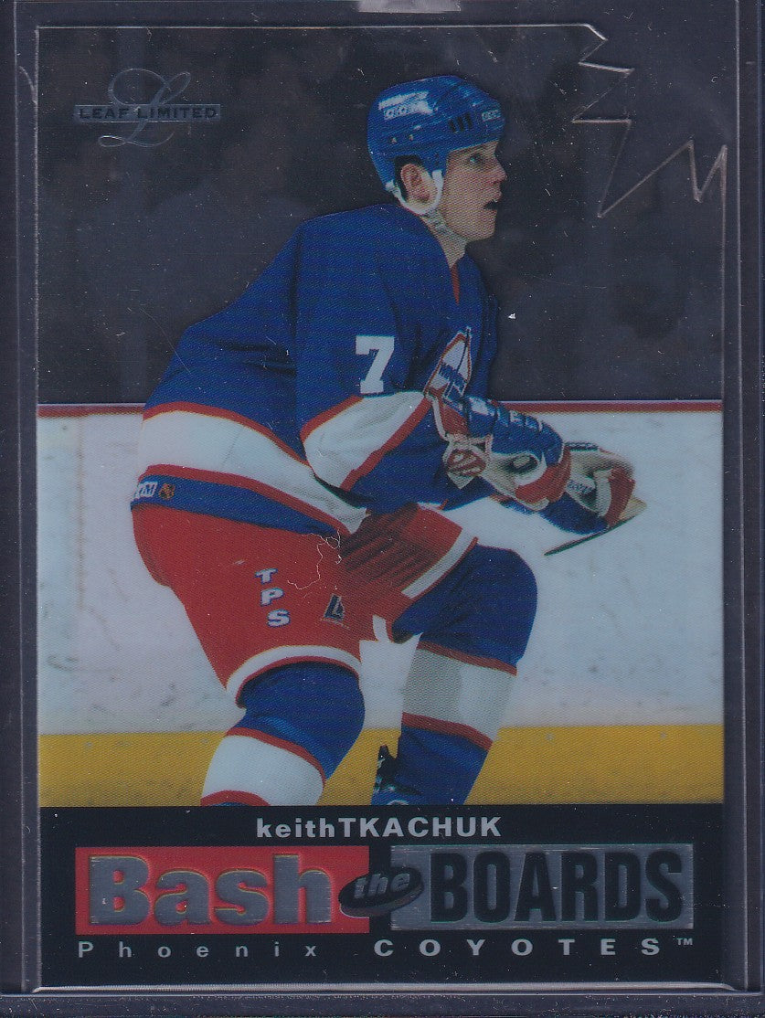KEITH TKACHUK - 1996 Donruss Leaf Bash the Boards Clear Cut Die Cut #5, xxx/250