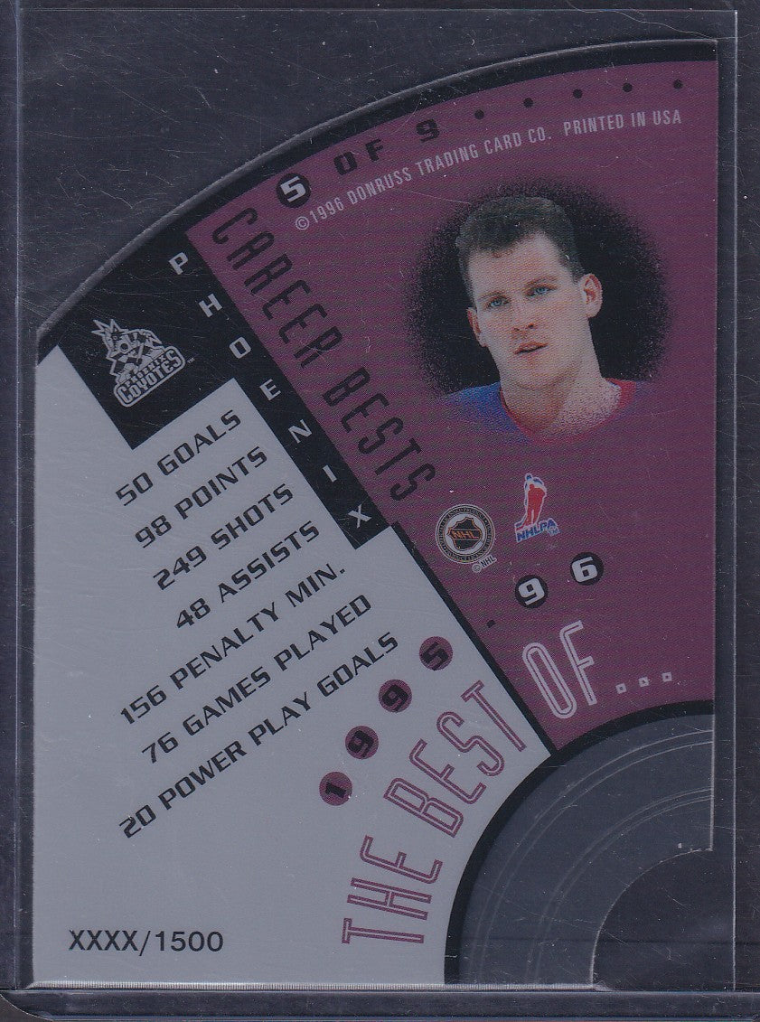 KEITH TKACHUK - 1996 Donruss Leaf The Best of Die Cut #5, xxxx/1500