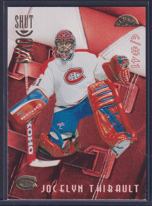 JOCELYN THIBAULT - 1996 Donruss Leaf Shut Down #3, xxxx/2500