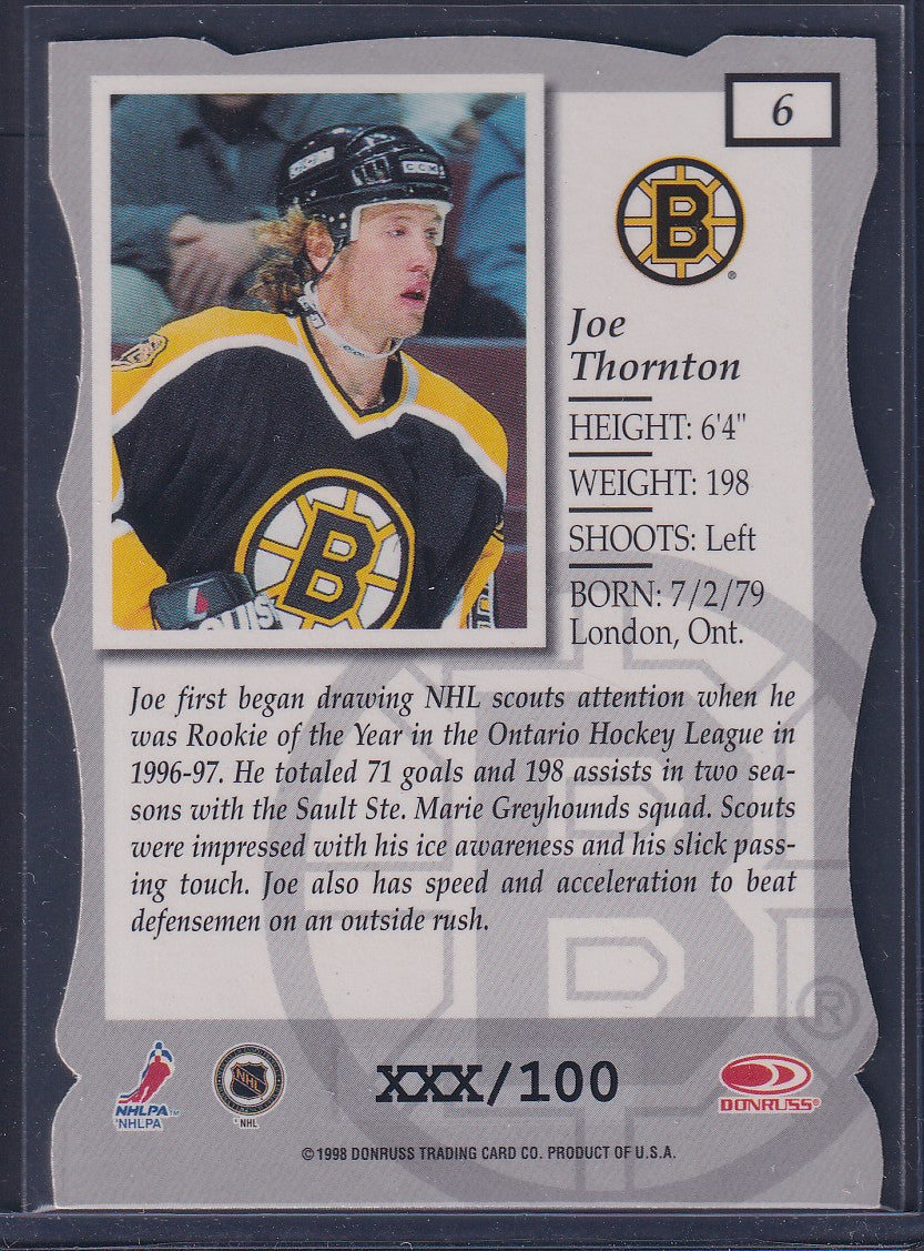 JOE THORNTON - 1997 Donruss Elite Status Die Cut #6, xxx/100