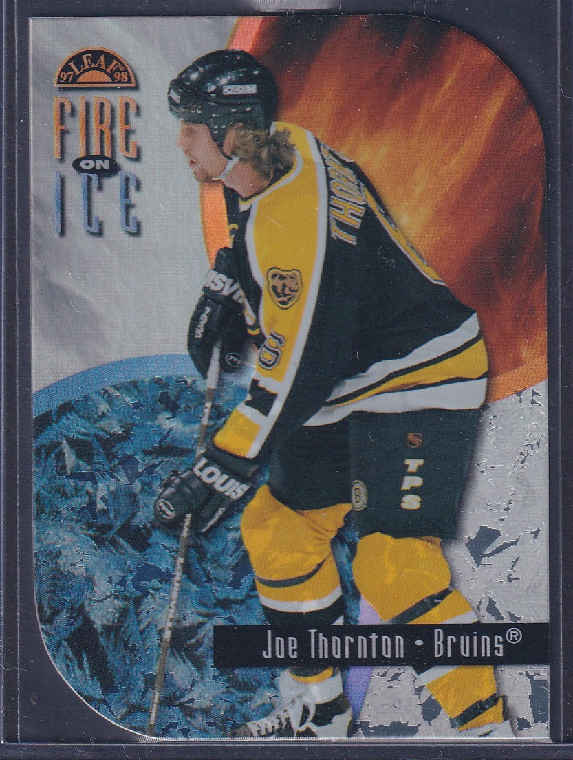 JOE THORNTON - 1997 Donruss Leaf Fire on Ice Die Cut #14, xxxx/1000